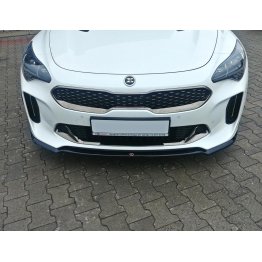 Накладка сплиттер на передний бампер Вар2 на Kia Stinger GT